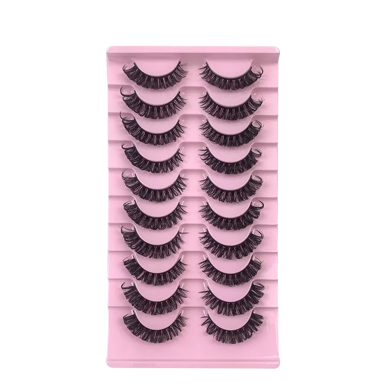 Hot Selling DD Curl Strip Lashes – Voluminous Multi-Layered False Eyelashes, Fluffy Dramatic Eye Lashes for Cross-Border, Reusable